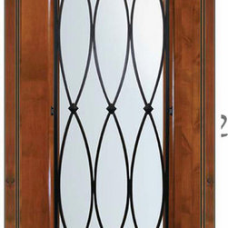 Pre-hung Entry Single Door 80 Alder La Salle Full Lite Wrought Iron - Front Doors