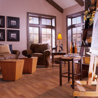 シカゴのモダンスタイルのおしゃれなホームオフィス・仕事部屋の写真