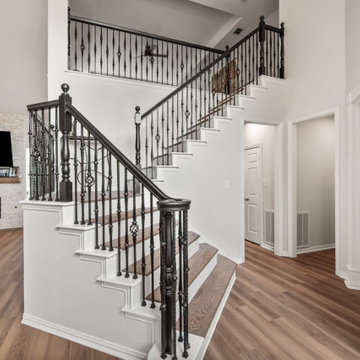 Custom Iron-Baluster Staircase