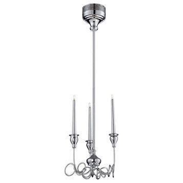 Traditional 3-Light Mini Chandelier Frosted Acrylic - 14 inches - Chandeliers