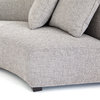 Liam Modern Grey 2 Piece Curved Sectional Sofa