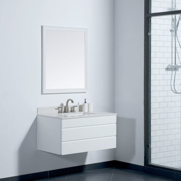 MAYKKE Dani Bathroom Single Vanity, White, 36"
