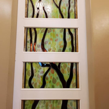 Custom Stain Glass Door Installation