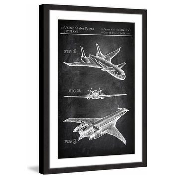 "Airplane Design Plans" Framed Painting Print, 16"x24"