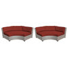 Florence Curved Armless Sofa 2 Per Box in Terracotta
