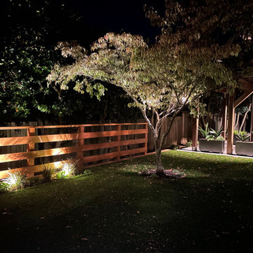 Low voltage LED lighting, lawn and patio connection.