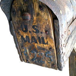 Rustic  mailbox with post - Mailboxes