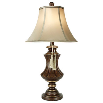 Signature 1 Light Table Lamp, Brown With Gold Highlight