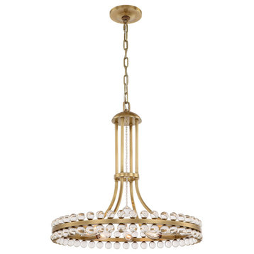 Crystorama CLO-8898-AG 8 Light Chandelier in Aged Brass