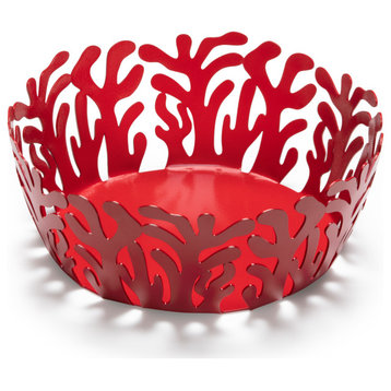 Decorative Centerpiece Basket, Mango Steam , Red