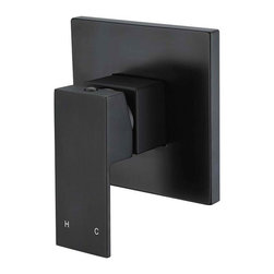 Square Matte Black Wall Mixer  SKU: MW01 - Bathtub and Shower Tap Sets