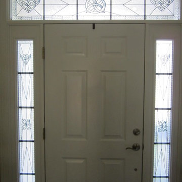Installed stained glass door films I've done
