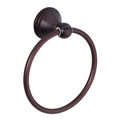 Door Corner - Florentine Series Bathroom Collection, Oil Rubbed Bronze, Towel Ring - Towel Rings