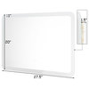 Costway LED Wall-mounted Mirror Bathroom Makeup Rounded Arc Corner W/Touch