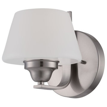 Nuvo Ludlow 1-Light Brushed Nickel Vanity Light Wall Sconce