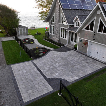 Modern Front Yard Interlocking & Landscape Design
