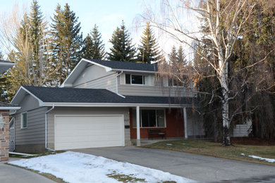Contemporary exterior home idea in Calgary