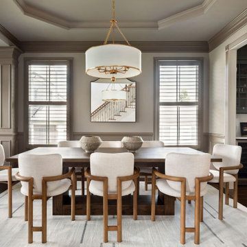Formal Dining with Modern Furniture and Classic Trimwork