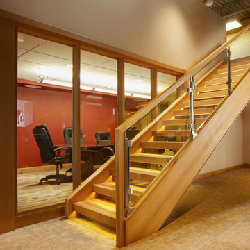 Open Rise White Oak Church Stair