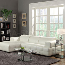 Darby Sectional Sofa in White - Sectional Sofas