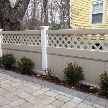 Vinyl Board and Lattice top fence