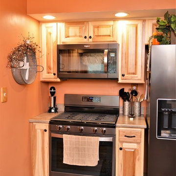Kingsbury, IN. Haas Signature Collection. Natural Rustic Hickory Kitchen