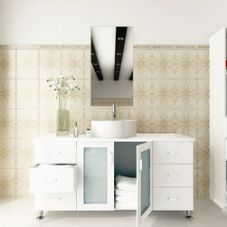 Abaco 47.25 inch Vessel Sink Bathroom Vanity Solid Wood Top - Bathroom Vanities And Sink Consoles