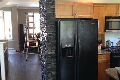 Example of an arts and crafts kitchen design in Vancouver