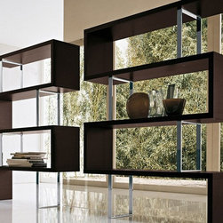 Modern Italian Bookcase Trafalgar by Tonin Casa - $2,925.00 - Screens And Room Dividers