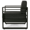 Gadd Outdoor Aluminum Club Chair with Cushions, Black, Set of 2
