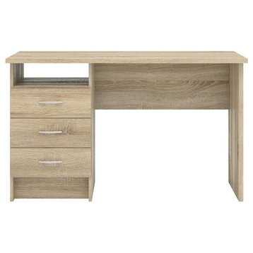 Desk With 3 Drawers, Oak