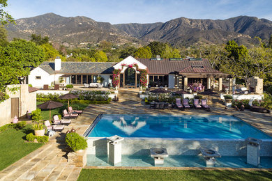 Example of a tuscan pool design in Santa Barbara