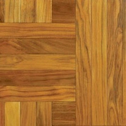 チーク バスケットチェック張り 無垢フローリング 57mm巾 - Parquet Massif