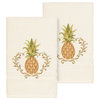 Linum Home Textiles Welcome Embellished, Cream, Hand Towel, 2-Piece Set