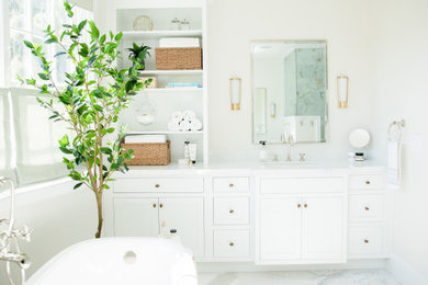 Transitional bathroom photo in Los Angeles