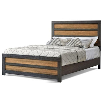 Coaster Dewcrest Farmhouse Wood Queen Panel Bed in Caramel and Licorice