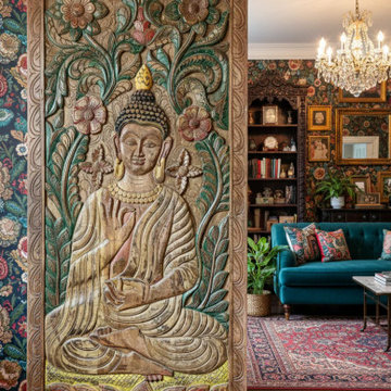 Color-Drenched Doors and Pattern-Driven Spaces