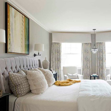 Serene & Color-Infused Waban Victorian: Master Bedroom