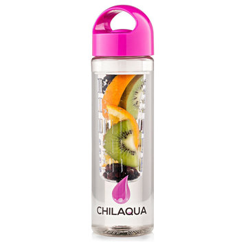 Chilaqua Fruit Infuser Water Bottle, Pink