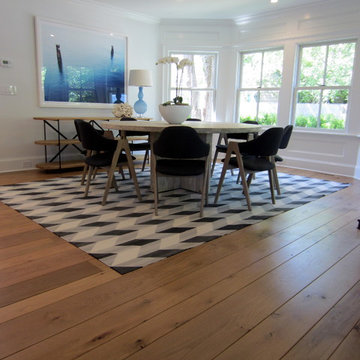 AMAGANSETT: WIDE PLANK CHARACTER WHITE OAK INSTALLED/FINISHED W BONA TRAFFIC HD
