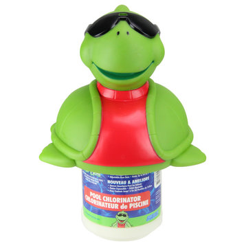 11.5" Turtle With Sunglasses Floating Swimming Pool Chlorine Dispenser