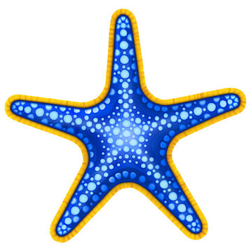 Starfish Porcelain Pool Mosaic ( 7" X 7" )