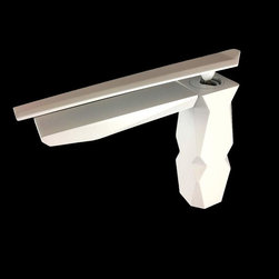 Designer Standard Bathroom Faucet | White Matte - Bathroom Sink Faucets