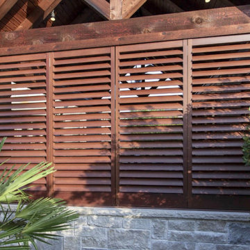 "Outdoor Patio Living" Plantation Shutter applications