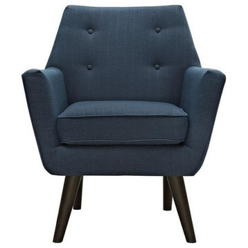 Lizza Upholstered Fabric Armchair, Azure