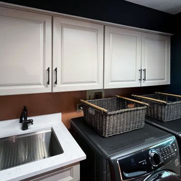 White Cabinetry in Laundry Room