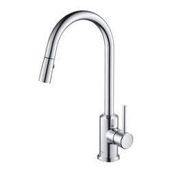 RIVUSS - Brunei FKPD 200 Single Lever Brass Pull-Down Kitchen Faucet, Chrome - Kitchen Faucets
