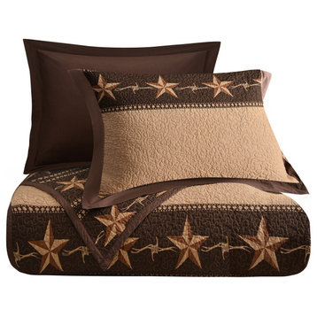 Star Ranch Reversible Quilt Set, 3 Piece, Twin