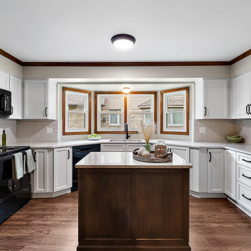 Showplace Framed Concord Kitchen in Heron Plume & Maple Dusk