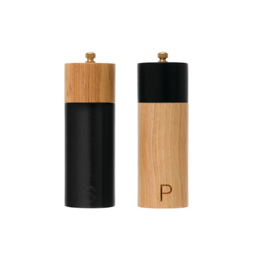 Two-Tone Rubber Sakt and Pepper Mills